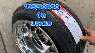 MOUNTING TIRES ON THE NEW WHEELS FOR THE MINITRUCK !!!