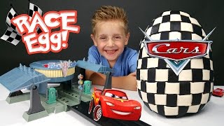 Disney Cars Drag Race Toys & Kinder Play-Doh Surprise Egg w/ Disney Cars Racers by KID CITY