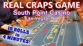 Live Craps Game #15 - FAST CREW - South Point Casino, Las Vegas, NV - Inside the Casino