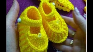 2ч.Пинетки Туфельки крючком для новорожденного.Booties crochet