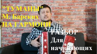 Разбор песни на гармони “Макс Барских - Туманы”.
