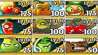 All Fire Plants Max Level Up in Plants vs. Zombies 2: Gameplay 2017