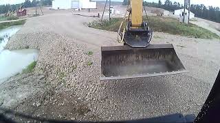 Откосы канала и планировка экскаватором Cat 320EL Canal side slope