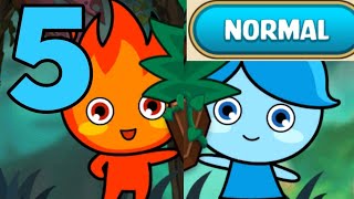 LuckyBoy And PrettyGirl 2 Level 5 Easy Android Walkthrough Forest Temple Maze Fireboy & Watergirl