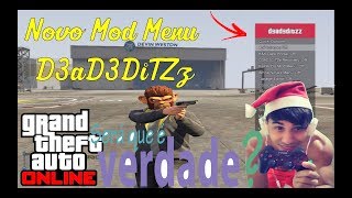 NOVO MOD MENU D3AD3DITZZ SERÁ QUE E VERDADE GTA V PS3 TRAVADO 2018