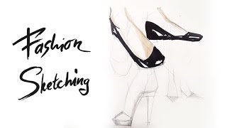 Fashion скетчинг: Индивидуализация скетча. Обувь.
