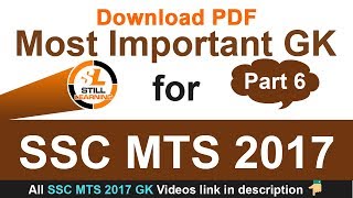Most Important GK for SSC MTS 2017 Part 6