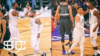 LeBron, Kyrie, KD and Russell show chemistry in All-Star win | SportsCenter | ESPN