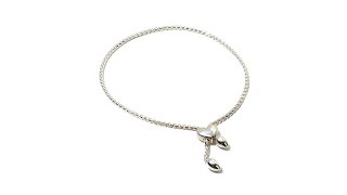 Sevilla Silver Adjustable Box Chain "Heart" Bracelet