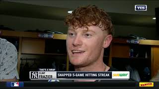 Clint Frazier reflects on defensive issues in left field