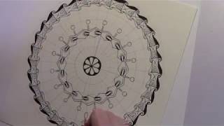 Symmetrical Mandala Line Drawing - Using Your Circular Grid Templates