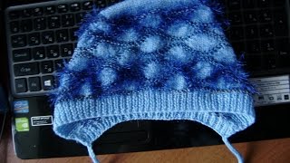 Детская шапочка для новорожденного спицами.baby hat.Вяжем с Людмилой Тен #ЛюдмилаТен