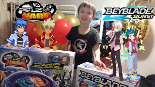 Бейбэйд бёрст арена против Инфинити Надо Распаковка Обзор Beyblade vs Infinity Nado огромные наборы