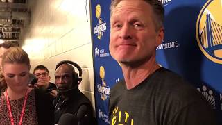 Steve Kerr asks media to stop covering LaVar Ball and President Donald Trump | ESPN