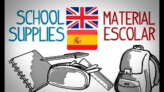 Vocabulary school supplies in Spanish - English translation