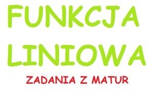 Funkcja liniowa