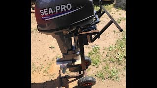 тележка для лодочного мотора.мотор SEA PRO 9.9 своими руками