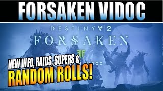 Destiny 2 News | RANDOM ROLLS! Weapon Slot Changes, New Enemy Factions & More in New Forsaken ViDoc!