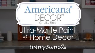 How to use stencils with Americana Decor Chalky Finish paint