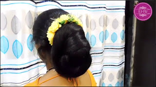 ILHW Rapunzel Ganga's Extra Huge Bun Making & Decoration by Male Hairdresser
