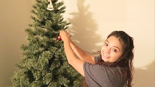 Setting up our first Christmas Tree!
