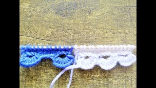 Красивый наборный край спицами с фестонами. Knitting edge