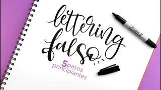 LETTERING FALSO en 5 pasos fáciles!! **INCLUYE ABECEDARIO** ✄ Barbs Arenas Art!