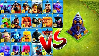 A mega tesla vs all troops attack || ᶜᵒᶜ ᵖʳIᵛᵉᵗ ˢᵉʳᵛᵉʳ.Clash of clan