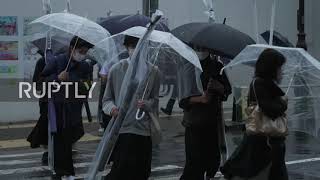 Japan: Tokyo hit by heavy rains and wind due to passing Typhoon Mindulle