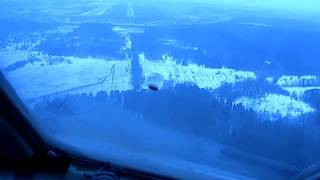 Ту-134 посадка в Шереметьево (вид из кабины)