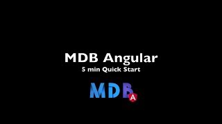 Material Design for Bootstrap Angular - 5 min Quick Start
