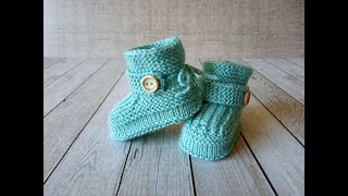 Вяжем детские пинетки спицами