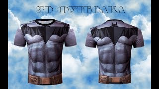 Обзор мужской  футболки с 3D принтом с aliexpress.