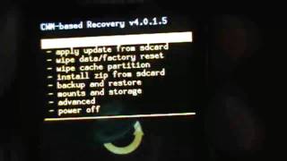 Samsung galaxy gio ClockWorkMod recovery