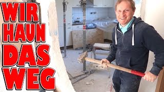 WIR hauen DAS WEG ? Wand ABBRUCH - Die Mauer MUSS WEG ? unser TRAUMHAUS ? Umbau Doppel Vlog # 13