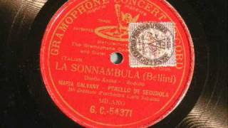 Maria Galvany and Andres Perello De Segurola La Sonnambula Duetto Amina - Rodolfo