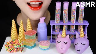 UNICORN FOOD ASMR UNICORN BOOGERS, UNICORN SPIT, JEWEL CANDY, NERD ROPE CANDY ASMR NO TALKING ?
