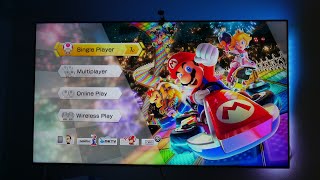 New Nintendo switch on a 4K HDR Quantum Dot Samsung TV