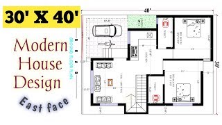 30 x 40 East face house design|2bhk house plan in 1200 sqft