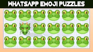 Wtatsapp Emoji Puzzles 02 | Find The Odd Emoji Out | Spot The Odd One Out | Find The Difference