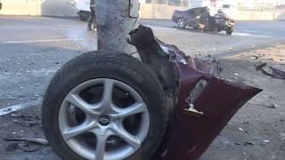 Cерьёзное ДТП: скайлайн разорвало на части