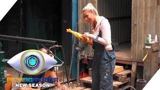 Das Gummihuhn bringt Spaß - nur Nicole bricht zusammen | Tag 6 | Promi Big Brother 2018 | SAT.1