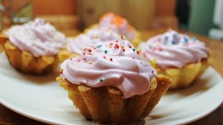 Рецепт: Корзинки с белковым кремом ( очень вкусно ) =)
