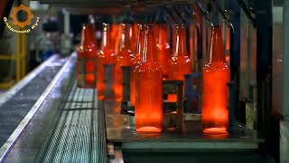 Amazing glass bottle making. Production process