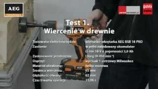 Test wiertarko-wkrętarki AEG BSB 18 PRO