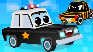 Cars Cartoons - Zeek And Friends | Police Car Song | vehicle songs