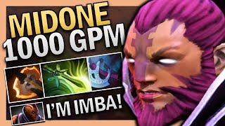 Dota 2 Safelane Anti-Mage with 1000 GPM by Secret.Midone 7.22 Gameplay
