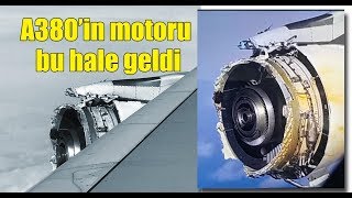 Airbus A380'in havada 4 numaralı motoru patladı-Engine Explodes on an Air France Plane