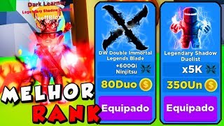 PEGUEI O NOVO RANK LENDÁRIO E NOVA GAMEPASS X3 PET CLONES NO NINJA LEGENDS + MELHOR ESPADA
