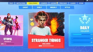 The NEW Fortnite STRANGER THINGS FREE REWARDS! (Free Fortnite x Stranger Things Event Rewards)